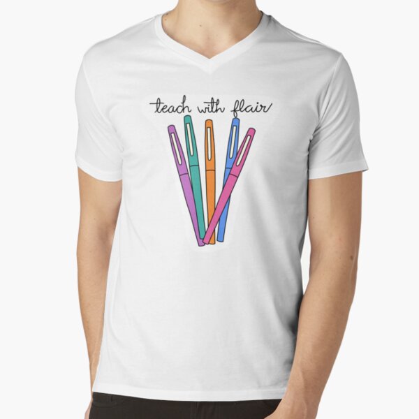 funny teacher quote Teaching with Flair design with Flair Pen T-shirt  Sticker for Sale by AHMEDELMSSAADI