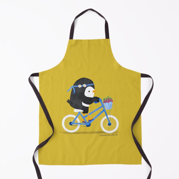 Penguin on a Bike Apron