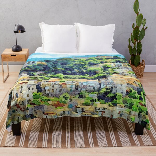 Item preview, Buildings of the village on the hill among the trees designed and sold by Giuseppe Cocco.