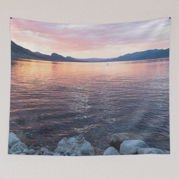 Item preview, Colorful Summer Sunset View of Okanagan Lake designed and sold by Amy Mitchell.