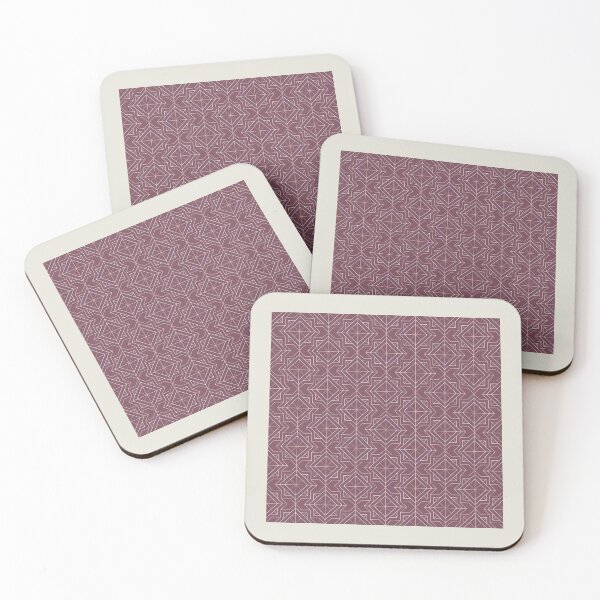 Item preview, Minimal Geometric Pattern on Mulberry Background designed and sold by simplydesignart.