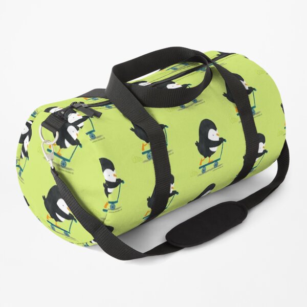 Penguin on Scooter Duffle Bag