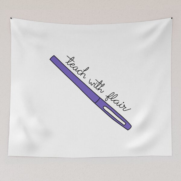Item preview, Teach with Flair Quote with Purple Flair Pen designed and sold by WildeandCo.