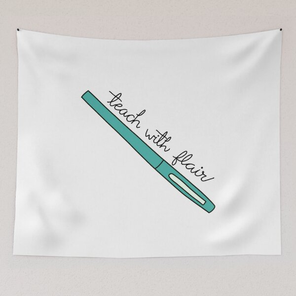 Item preview, Teach with Flair Quote with Teal Flair Pen designed and sold by WildeandCo.