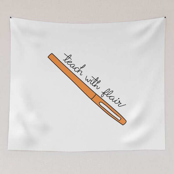 Item preview, Teach with Flair Quote with Orange Flair Pen designed and sold by WildeandCo.