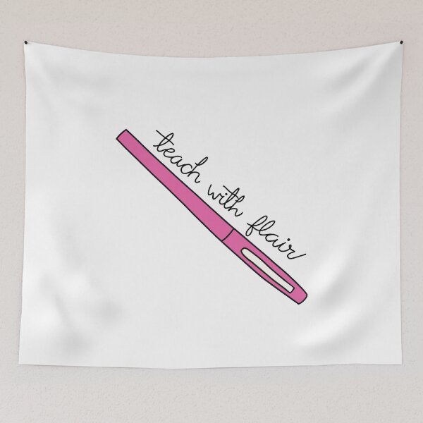 Item preview, Teach with Flair Quote with Pink Flair Pen designed and sold by WildeandCo.