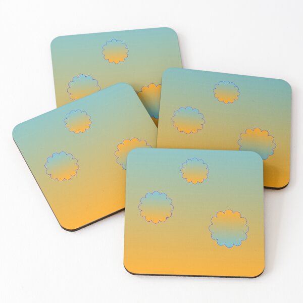 Item preview, Clouds on a beautiful turquoise to golden sunshine sky designed and sold by PetaJaneHome.