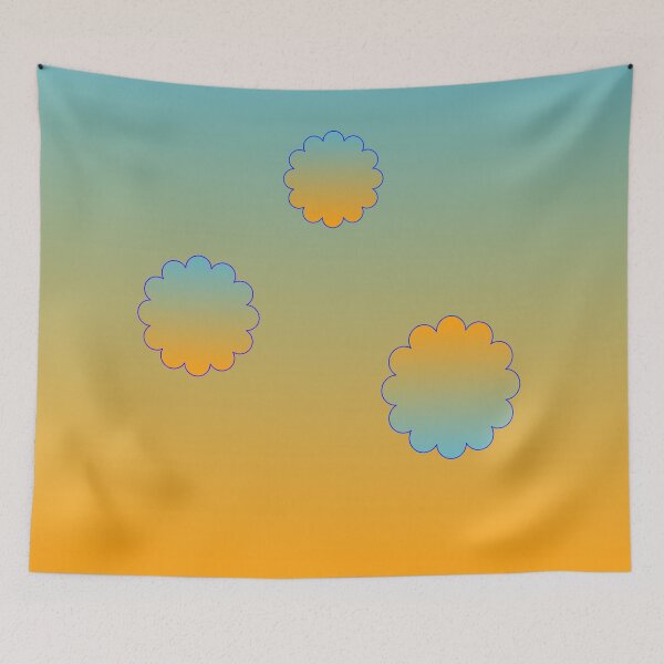 Item preview, Clouds on a beautiful turquoise to golden sunshine sky designed and sold by PetaJaneHome.