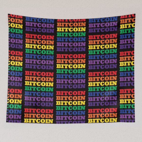 Item preview, Bitcoin Coin Multi Color Rainbow designed and sold by MadMando.