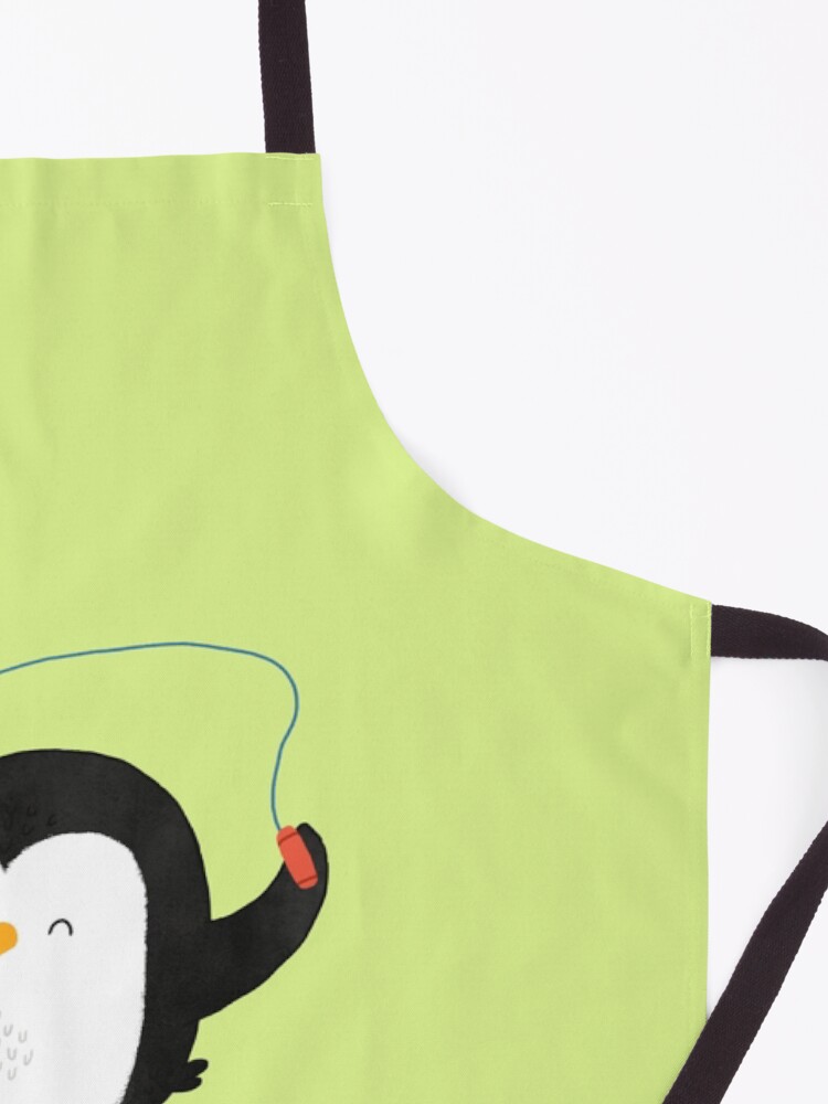 Alternate view of Penguin jumping rope Apron