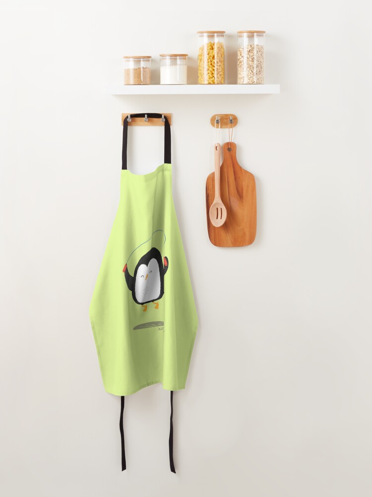 Alternate view of Penguin jumping rope Apron