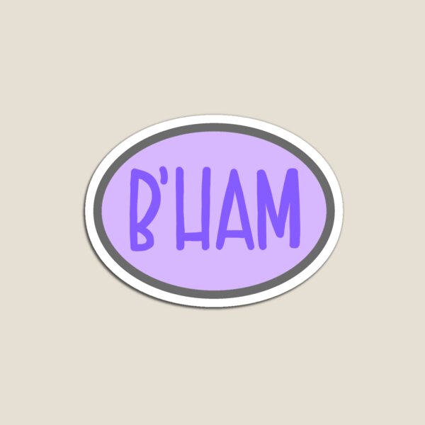 Item preview, B'HAM-purple designed and sold by sarahduncan.