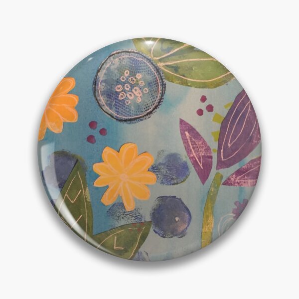 Item preview, Diseño floral abstracto moderno de las técnicas mixtas designed and sold by KateChurches.