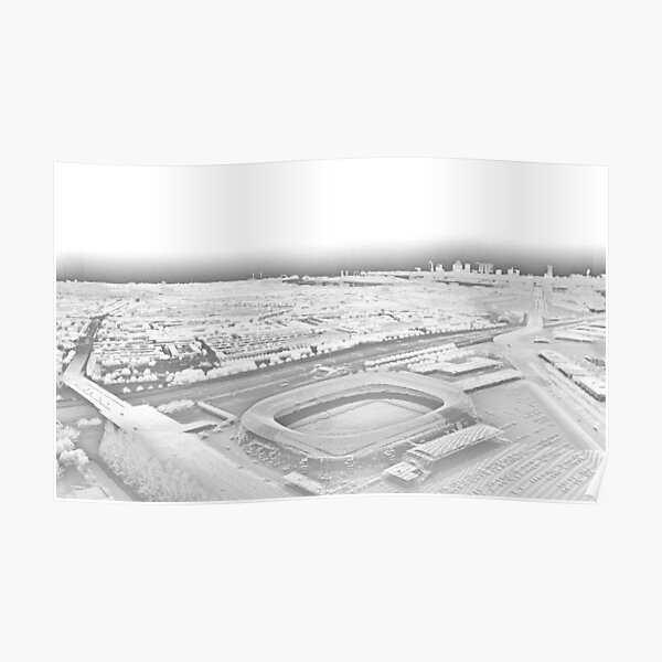 De Kuip Rotterdam Grayscale Point Cloud Poster