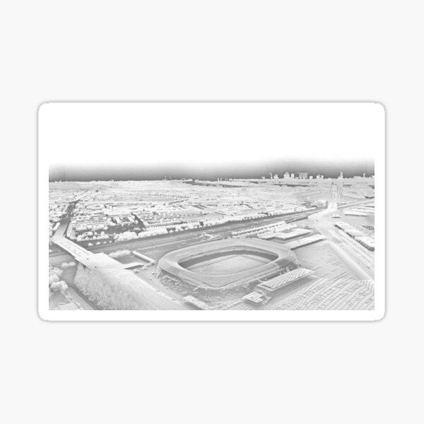 De Kuip Rotterdam Grayscale Point Cloud Sticker