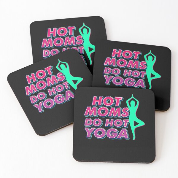 Item preview, Hot Moms do Hot Yoga Giftidea Funny Yoga Tee designed and sold by HamidasPrime.