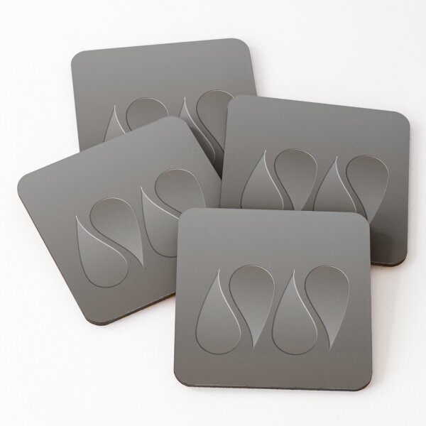 Item preview, 3D teardrop pattern in elegant taupe  designed and sold by PetaJaneHome.