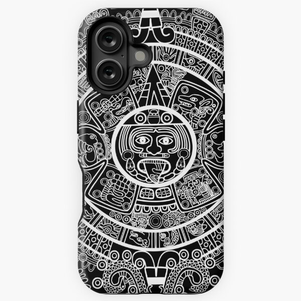 Item preview, Monochrome Mayan Aztec Calendar designed and sold by Vector Scout Lab.
