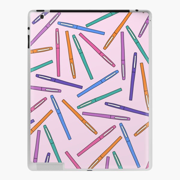 Teacher Flair Pen Pattern with White Background Greeting Card for