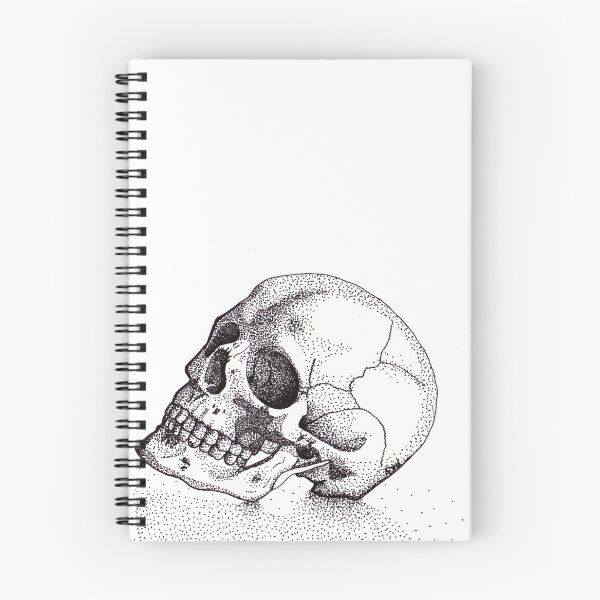 Item preview, stippled Skull designed and sold by SciDotArt.