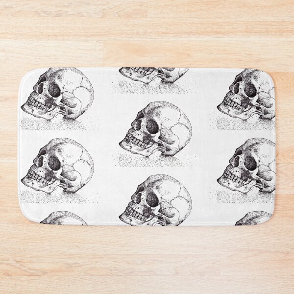 Item preview, stippled Skull designed and sold by SciDotArt.