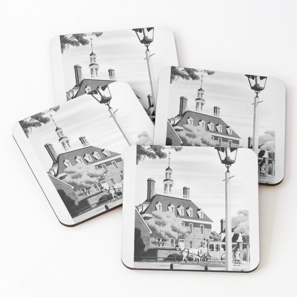 Item preview, Willaimsburg Virginia Noire vintage travel poster designed and sold by stickart-marek.