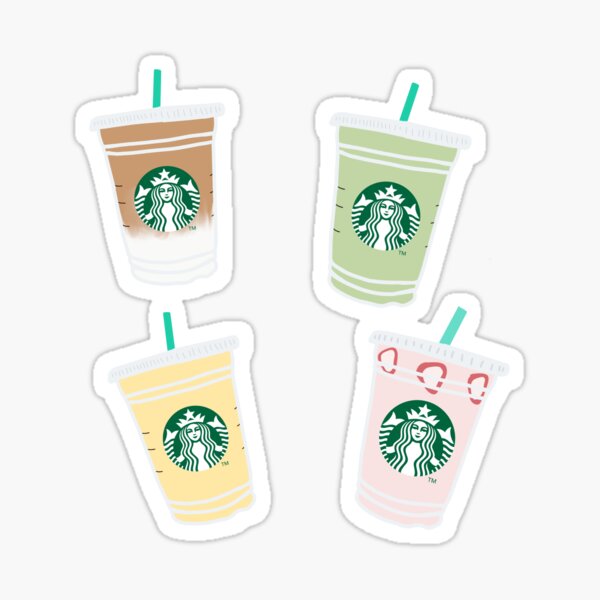 Vsco Starbucks iced drinks sticker pack  Sticker for Sale by