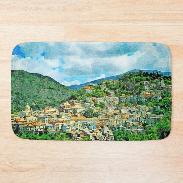 Item preview, Landscape with village in the mountains designed and sold by Giuseppe Cocco.