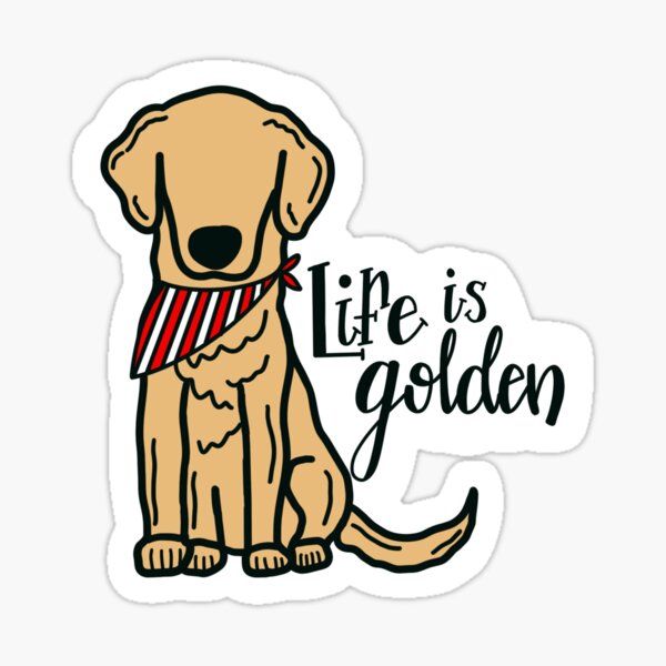 Item preview, Golden Retriever Boy - Das Leben ist golden designed and sold by MaggieEDoodles.