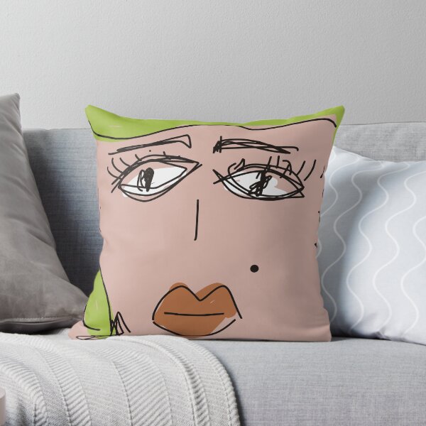Greenhair Beauty Throw Pillow