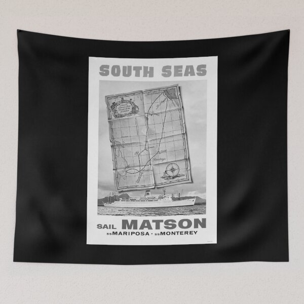 Item preview, South Seas Noire vintage travel poster designed and sold by stickart-marek.