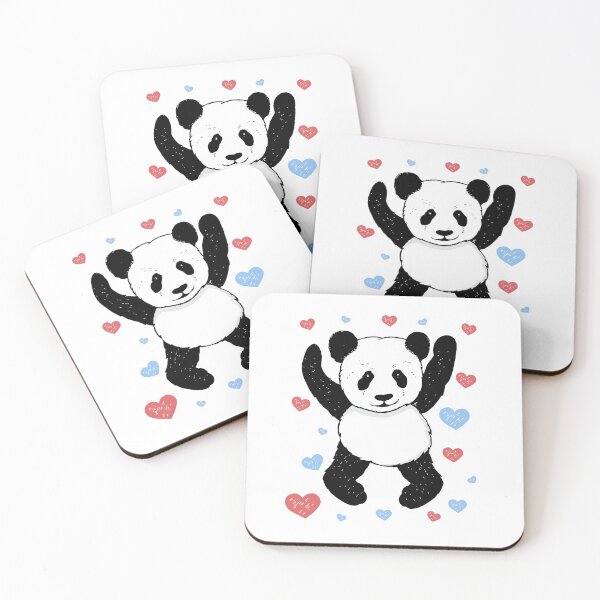 Item preview, Cute and Cuddly Panda Bear Love Valentines Day Heart product designed and sold by tronictees.