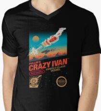 Camiseta de cuello en V Crazy Ivan