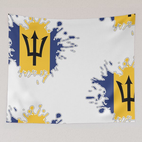 Item preview, Barbados National Flag splash designed and sold by IdentiTee Studios.