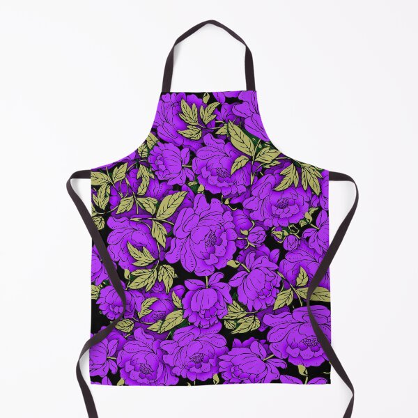 Item preview, Purple Peonies with Gold Leaves designed and sold by HeadRubble.