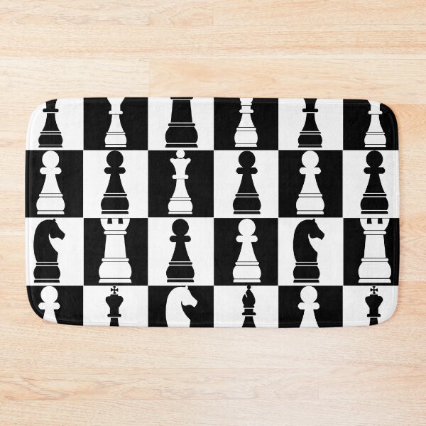 Item preview, Black and White Chess Board Print Pattern designed and sold by lusterhills.