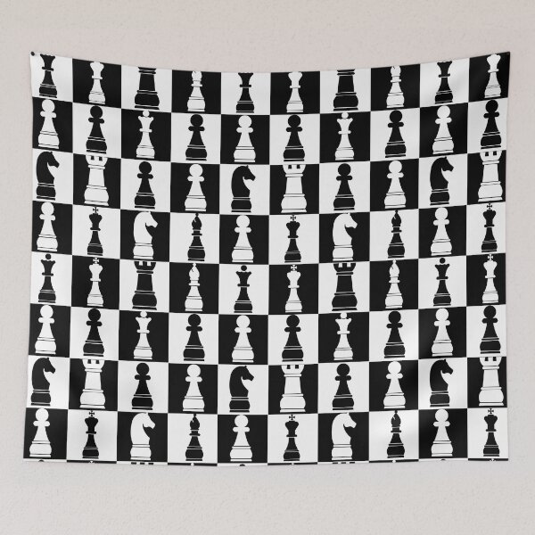 Item preview, Black and White Chess Board Print Pattern designed and sold by lusterhills.
