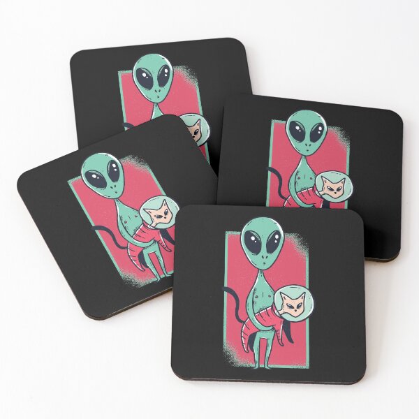 Item preview, Alien alien UFO cat kitty kitty designed and sold by Dsigns.