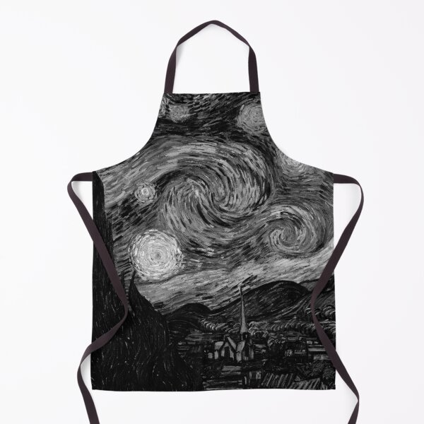 Item preview, The Starry Night by Vincent van Gogh | Black and White Version designed and sold by Dator.