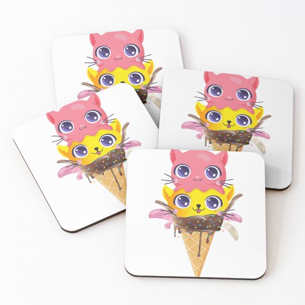 Item preview, cat ice cream (cat's heads),Cute Cat Lover Gift  designed and sold by Casablanca shop.