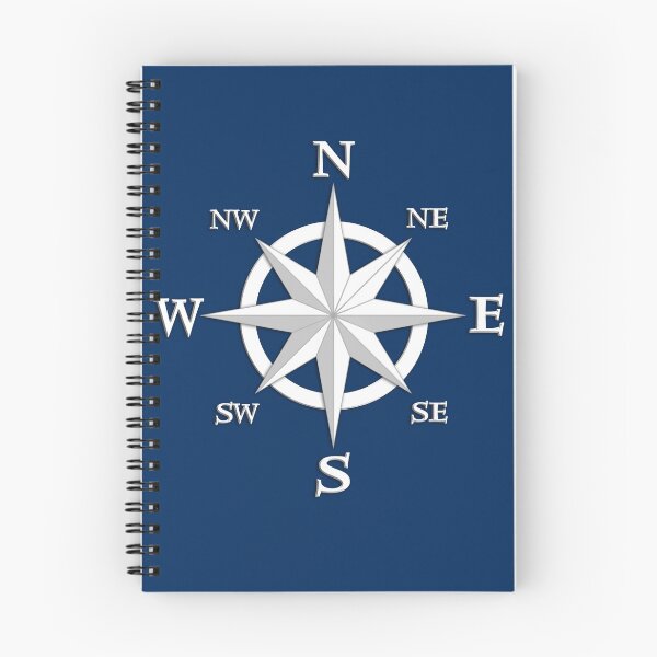 Item preview, Eight Point Compass Rose, White and Navy Blue designed and sold by Marymarice.