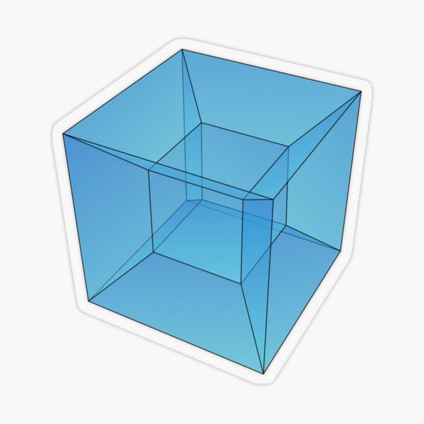 Regular four-dimensional polytope Transparent Sticker
