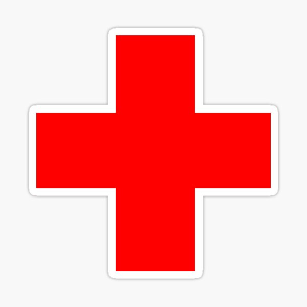 large red cross stickers