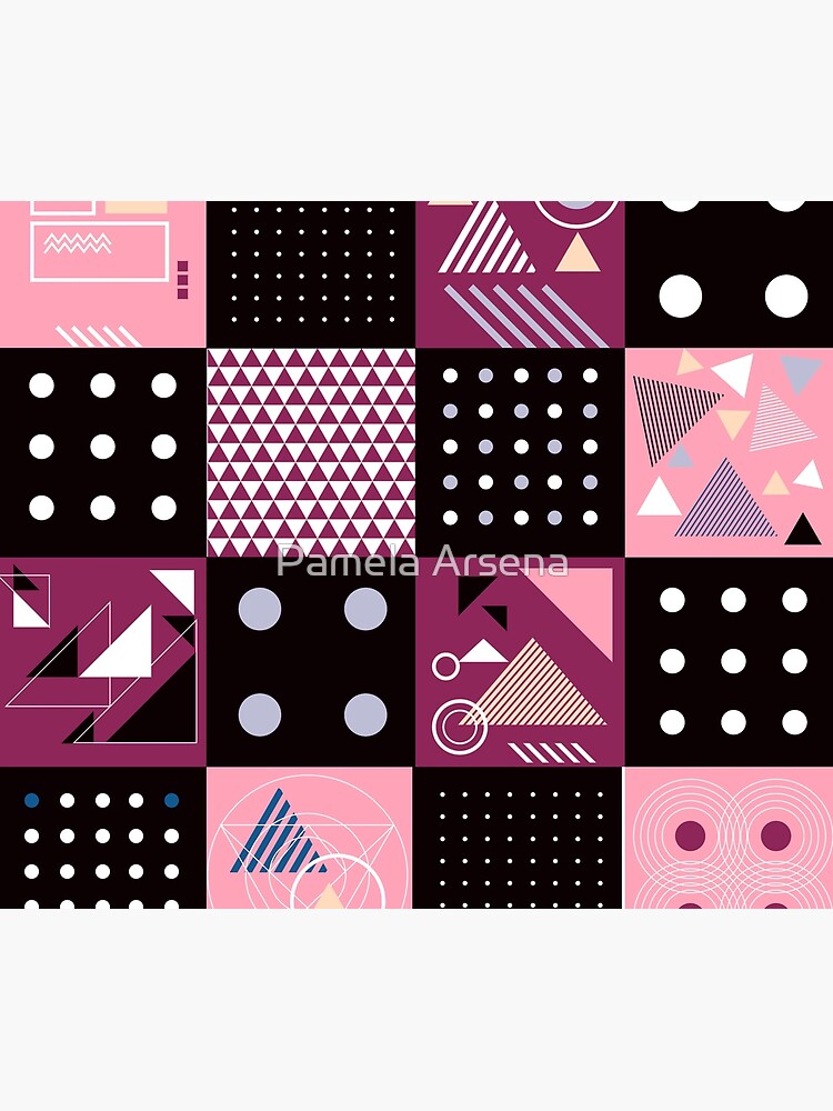 Retro Patchwork Squares Funky yet Eclectic Design by xpressio
