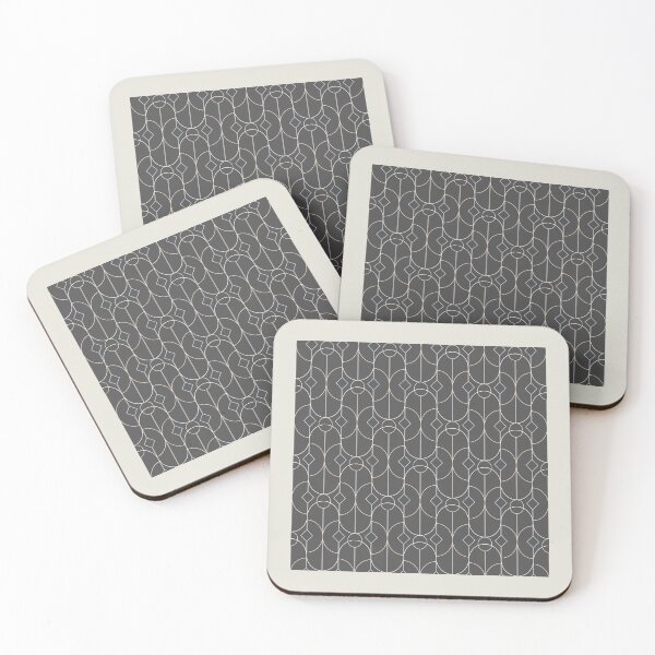 Item preview, Contemporary Bowed Symmetry in Charcoal Grey designed and sold by simplydesignart.