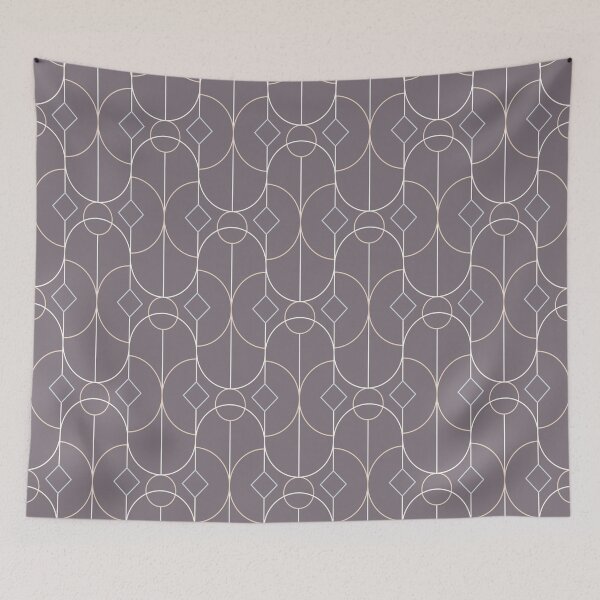 Item preview, Contemporary Bowed Symmetry in Aubergine designed and sold by simplydesignart.