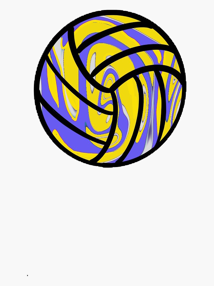"Blue and Yellow Volleyball" Sticker for Sale by breed9 Redbubble