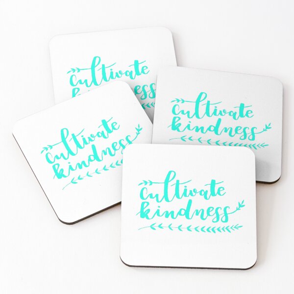 Item preview, Cultivate Kindness Positive Quote Teal designed and sold by faithful-ink.