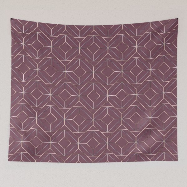 Item preview, Minimalist Geometric Diamond Shapes in Mulberry designed and sold by simplydesignart.