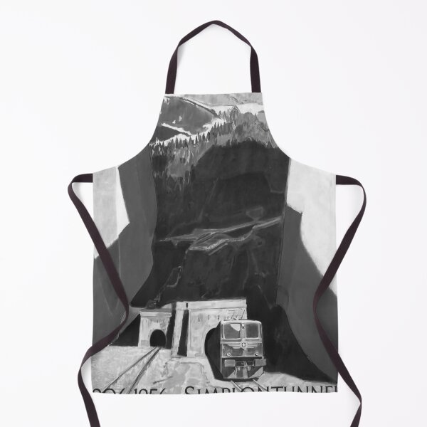 Item preview, Simplon Tunnel Noire vintage travel poster designed and sold by stickart-marek.